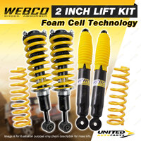 2" 50mm Foam Cell Lift Kit Complete Strut Shocks Coil for Nissan Navara NP300