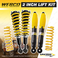 2" 50mm Lift Kit Complete Strut Webco Shocks Coil for Nissan Navara NP300 Coil