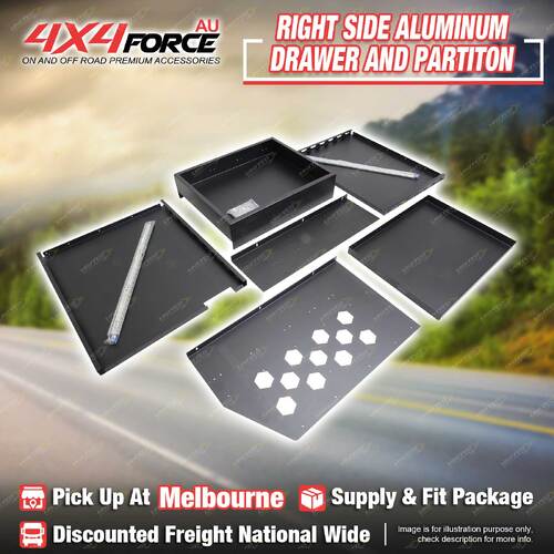 Right Side Aluminum Drawer and Partiton - In Vehicle Storage Solution MEL Stock