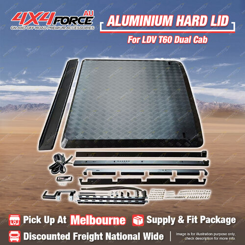 4X4FORCE Heavy Duty Aluminium Hard Lid Cover for LDV T60 Dual Cab Ute MEL