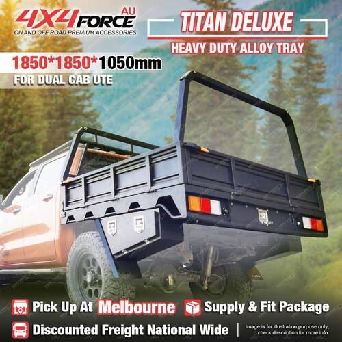 4X4FORCE Deluxe Aluminium Trays 1850x1850x1050mm for Universal Dual Cab Ute MEL