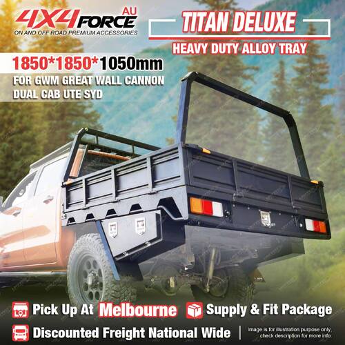 Deluxe Aluminium Trays 1850x1850x1050mm for Great Wall Cannon Dual Cab Ute MEL