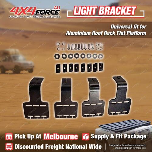 Light Bracket for Universal Aluminium Roof Rack Flat Platform MEL Stock