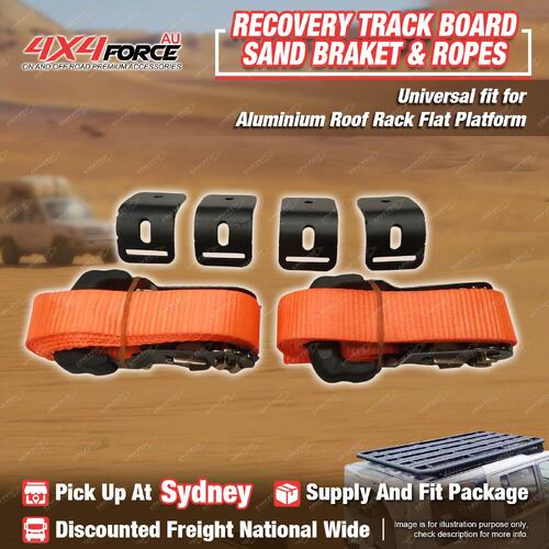 Recovery Track Board Sand Braket & Rope for Al-Alloy Roof Rack Flat Platform SYD