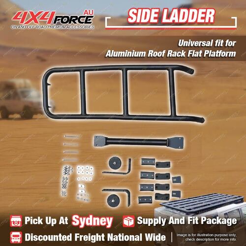 4X4FORCE Side Ladder for Universal Aluminium Roof Rack Flat Platform SYD Stock