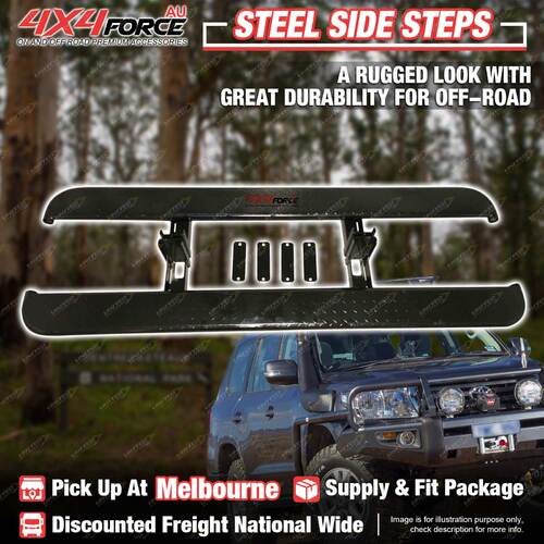 Heavy Duty Steel Side Steps Side Bar Powder Coated for Ford Ranger T7 MEL Stock