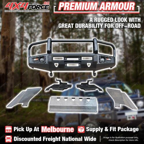 Armor Bullbar Guard Plate 3 LOOP for Nissan Patrol Y61 GU 05-On MEL Stock