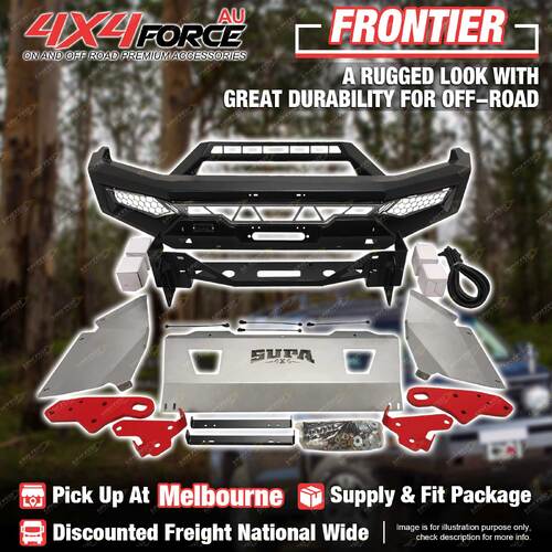 APEX Bull Bar Front Bumper U Loop & Tow Point for Volkswagen Amarok 11-22 MEL