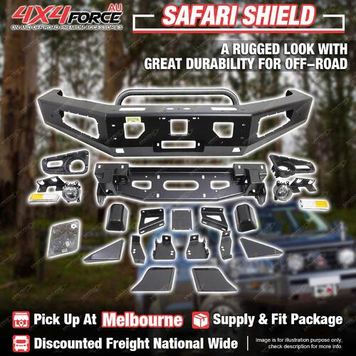 Safari Shield Front Bull Bar U Loop Bumper Bar for Ford Ranger Next Gen T9 MEL