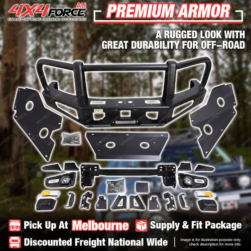 Premium Armor Front Bull Bar 3 Loop Bumper Bar for Ford Ranger Next-Gen T9 MEL