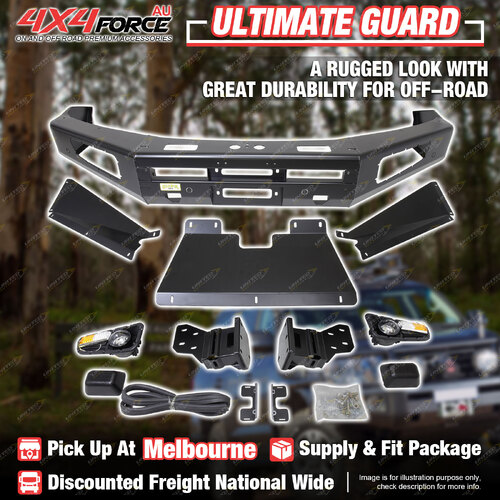 Ultimate Guard Front Bull Bar No Loop Bumper Bar for Nissan Patrol Y62 10-19 MEL