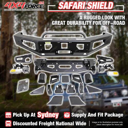 Safari Shield Front Bull Bar U Loop Bumper Bar for Ford Ranger Next Gen T9 SYD