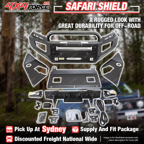 Safari Shield Front Bull Bar U Loop for Mitsubishi Pajero Sport 19-On SYD Stock