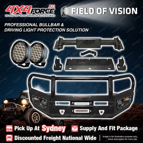 Armor Bumper Bullbar Skid Plate & LOOP light for Isuzu D-MAX 12-16 SYD Stock