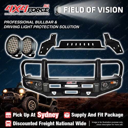 Armor Bumper Bullbar Skid Plate & LOOP light for Isuzu D-Max 18-on SYD Stock