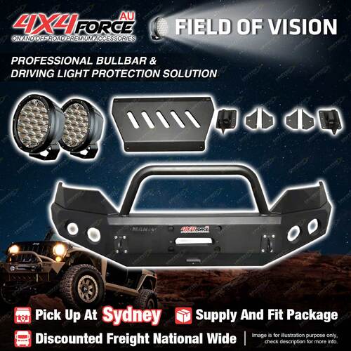 Rock Hard Bumper Bullbar U LOOP Stone Guard Plate light for LDV T60 17-21 SYD