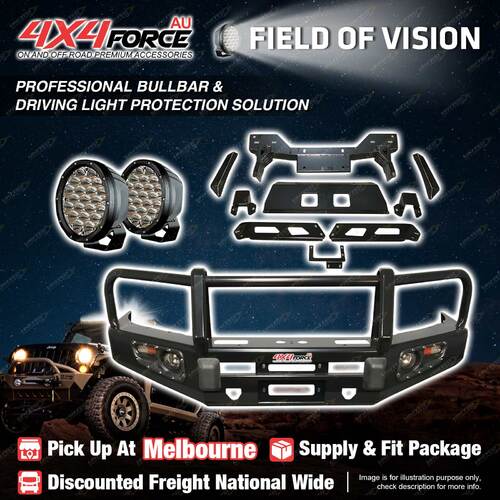 MEL Stock Armor Bullbar Skid Plate 3 LOOP Drive light for Ford Ranger PX T6