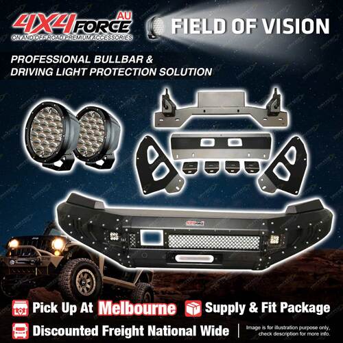 MEL Stock Safari Shield Bullbar Skid Plate Drive light for Ford Ranger PX T7