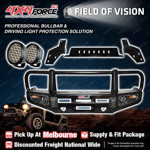 MEL Stock Armor Bumper Bullbar Skid Plate LOOP Drive light for Isuzu D-Max 18-on