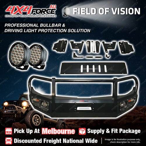 MEL Stock Armor Bullbar Skid Plate LOOP Drive light for Mitsubishi Triton MQ