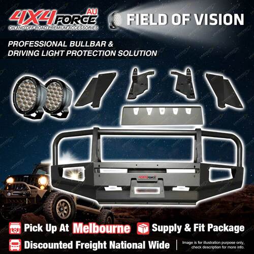 MEL Stock Armor Bullbar Guard Plate 3 LOOP light for Nissan Patrol Y61 05-on