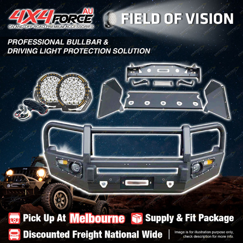 Premium Armor 3 Loop Bullbar Drive Lights for Volkswagen Amarok 2010-2021 MEL