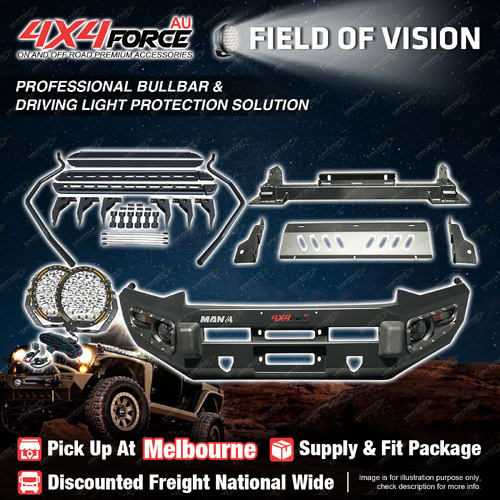 Ultimate Guard No Loop Bullbar Lights Side Steps for Isuzu D-Max 12-16 MEL