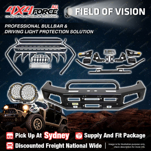 Safari Shield U Loop Bullbar Lights Side Steps for Toyota Hilux Vigo 05-11 SYD