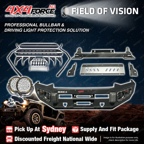 Ultimate Guard No Loop Bullbar Lights Side Steps for Isuzu D-Max 12-16 SYD