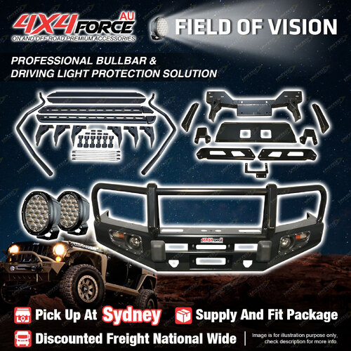 Armor Bullbar LOOP Skid Plate lights Side Steps for Ford Ranger PX T7 SYD Stock