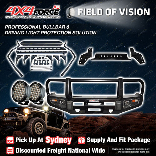 Armor Bullbar Skid Plate LOOP lights Side Steps for Isuzu D-Max 18-on SYD Stock