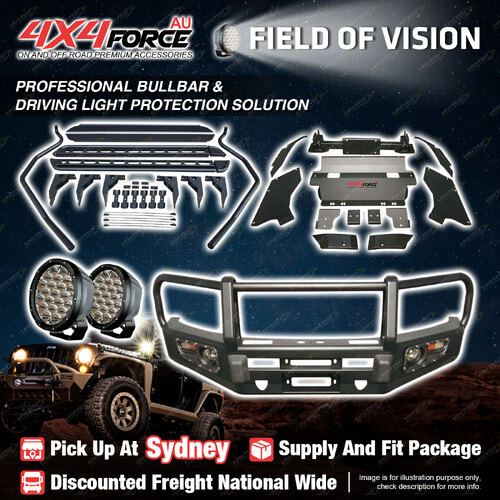 Armor Bullbar Skid Plate LOOP lights Side Steps for Toyota Hilux Revo SYD Stock