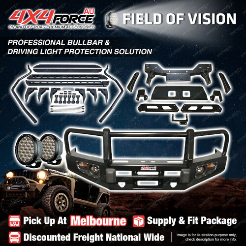 MEL Stock Armor Bullbar LOOP Skid Plate lights Side Steps for Ford Ranger PX T7