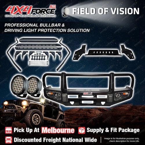 MEL Stock Armor Bullbar Skid Plate LOOP lights Side Steps for Isuzu D-Max 18-on