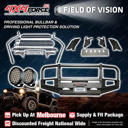 MEL Stock Armor Bullbar Guard Plate lights Side Step for Nissan Patrol Y61 05-on