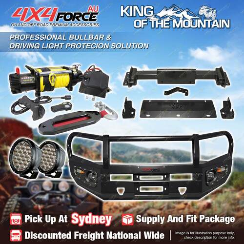 Armor Bumper Bullbar Skid Plate LOOP light Winch for Isuzu D-MAX 12-16 SYD Stock