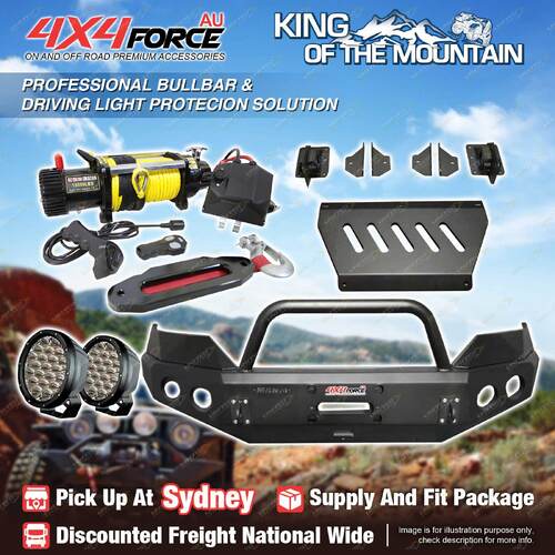 Rock Hard Bullbar U LOOP Stone Guard Plate light Winch for LDV T60 17-21 SYD