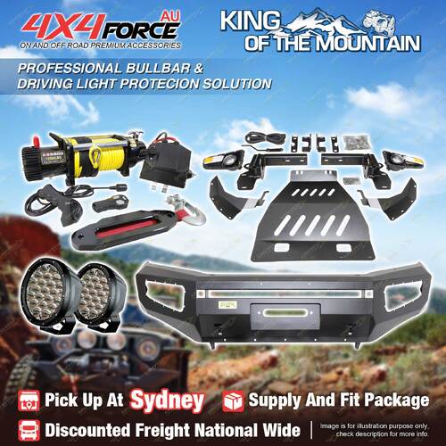 Performance Bullbar Skid Plate light Winch for Nissan Navara NP300 D23 SYD Stock