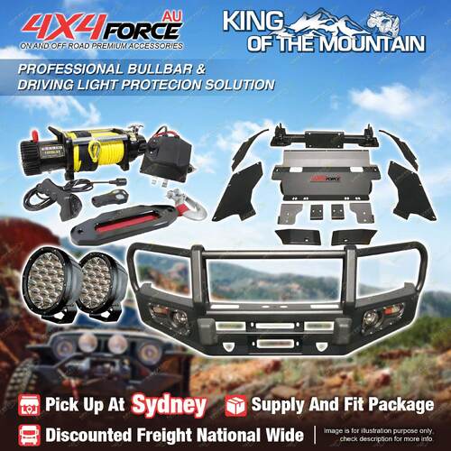 Armor Bullbar Skid Plate LOOP light Winch for Toyota Hilux Revo 15-18 SYD Stock