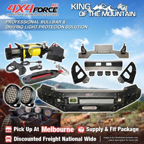 Safari Shield Bullbar Skid Plate light Winch for Ford Ranger PX T7 MEL Stock