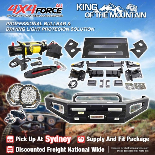 Safari Shield U Loop Bullbar Lights Winch for Nissan Navara D40 Spain 11-On SYD