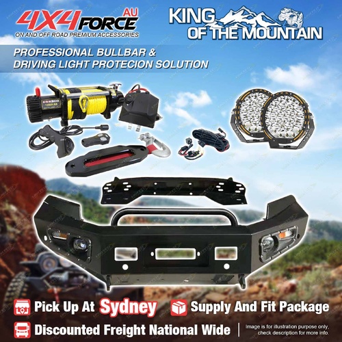 Safari Shield U Loop Bumper Bullbar Lights Winch for Ford Ranger PX T7 SYD Stock