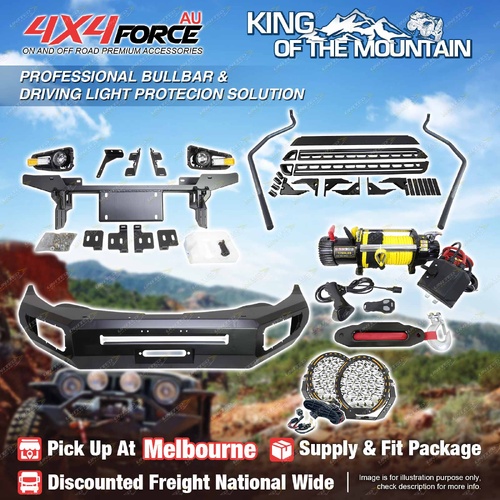 Ultimate Guard Bullbar Light Side Steps Winch for Mitsubishi Triton MQ 15-On MEL