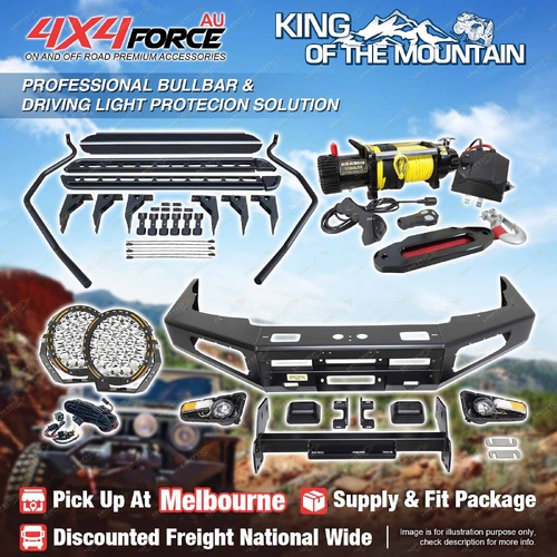 Ultimate Guard No Loop Bullbar Lights Side Steps Winch for Nissan Navara D22 MEL