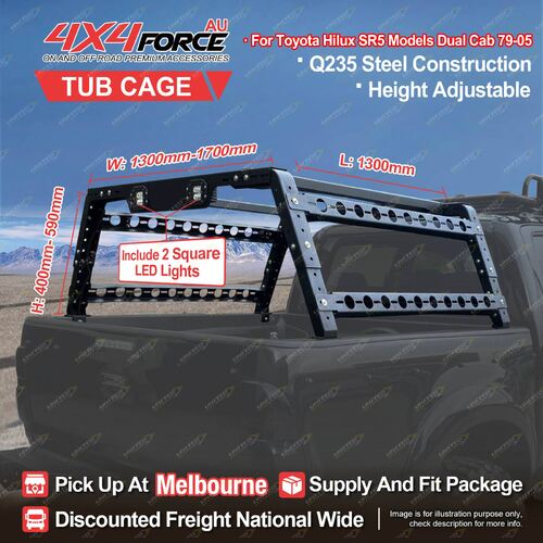 Ute Tub Ladder Rack Multifunction Steel Carrier Cage for Toyota Hilux SR5 MEL