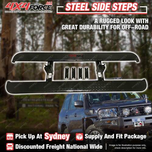 Heavy Duty Steel Side Steps Side Bar Powder Coated for Ford Ranger T7 SYD Stock