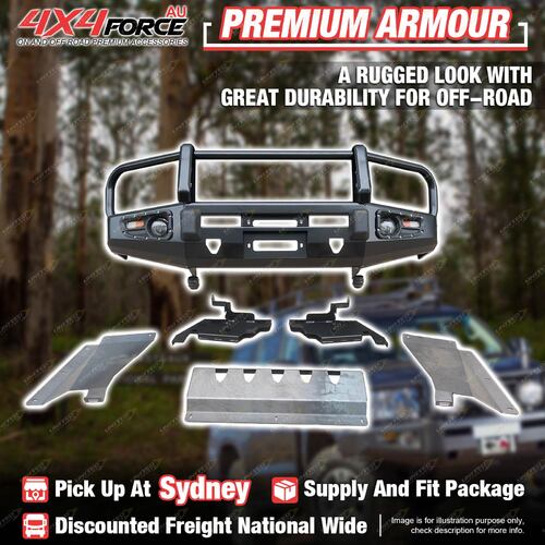 Armor Bullbar Guard Plate 3 LOOP for Nissan Patrol Y61 GU 05-On SYD Stock