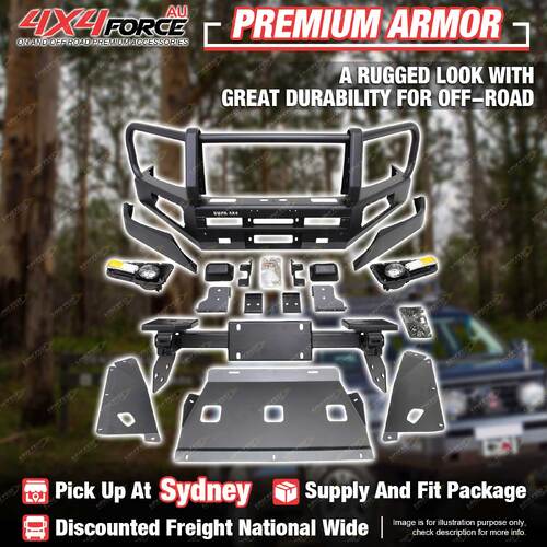 Premium Armor Bullbar Skid Plate 3 LOOP for Toyota Hilux Rocoo 19-20 SYD Stock