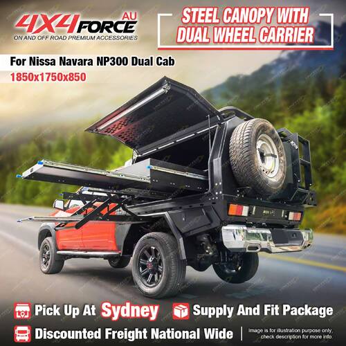 Canopy Dual Wheel Carrier Drop Down Ladder for Nissa Navara NP300 Dual Cab SYD