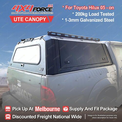 4X4FORCE Ute Steel Tub Canopy 200KG Load for Toyota Hilux Dual Cab 05-on MEL